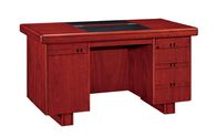 MDF Wood Veneer Office Furniture / Manager Wooden Office Desk With Drawers