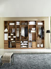 Wall Bedroom Decor Particle Board Cabinets / Heat Proof White Solid Wood Wardrobe