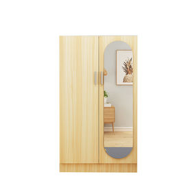Fancy classic portable style  laminated particle board cabinets wooden wardrobe